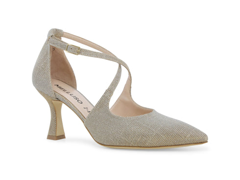 Melluso Décolleté Elegante con Cinturini in Tessuto